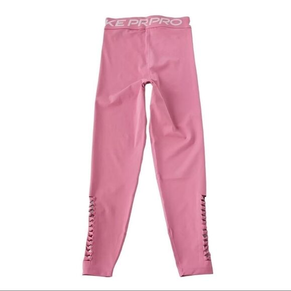 Nike Pro High Waisted 7/8 Cutout Leggings - Picture 3 of 6